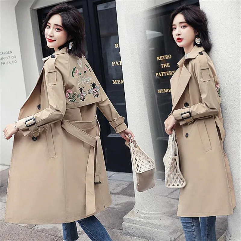Katexeva Windbreaker Female 2018 Autumn And Winter In Long Section Slim Fashion Sleeves Thin Wild Coat Women | Женская одежда