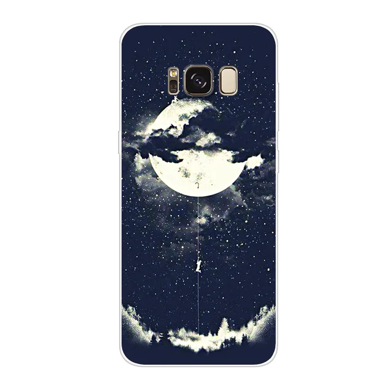 Soft Silicone TPU For Samsung Galaxy S8+ G9550 S8 plus Case Cover cartoon Painted Phone Back Protective Case S8plus G9550 shell