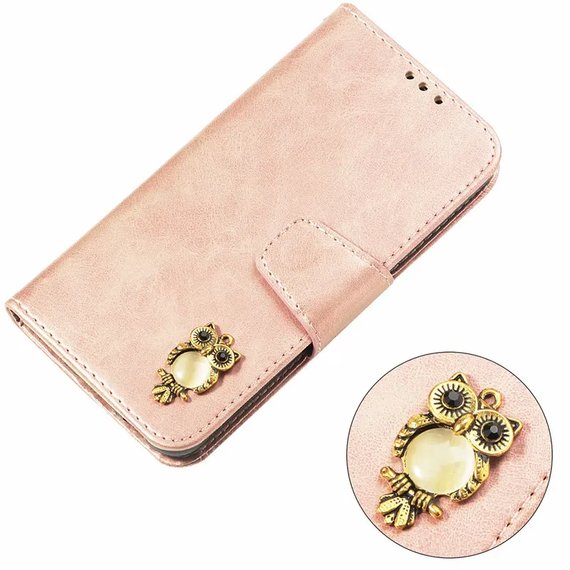 owl rose gold Флип-чехол для LG K7 K8 US EU, чехол, винтажный кошелек, кожаный чехол для телефона, для LG K10 K4, чехол с подставкой, отделениями для карт, чехлы - Цвет: owl rose gold