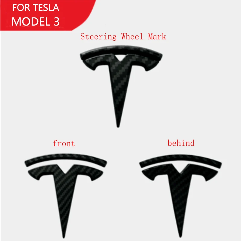 Логотип Tesla model 3 логотип из углеродного волокна на руль модификация логотипа