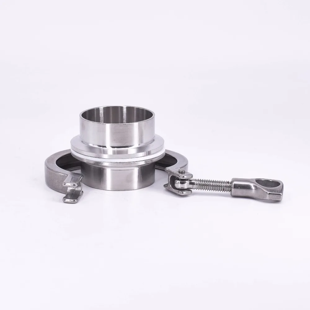 2 "Tri Clamp x 51 мм труба OD + PTFE Лента SUS304 санитарный фитинг Tri Union Set Homebrew|Крепления| |