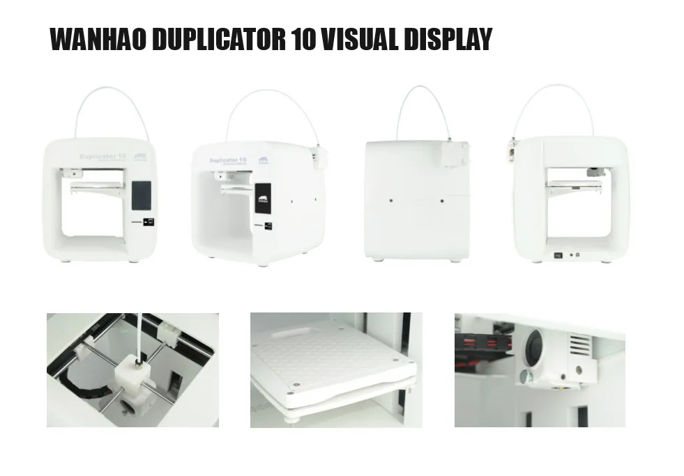 Wanhao самый маленький D10 для первого испытания ребенка на поле 3d принтера полностью собранная крышка и гладкая поверхность, чтобы держать вашего ребенка в безопасности