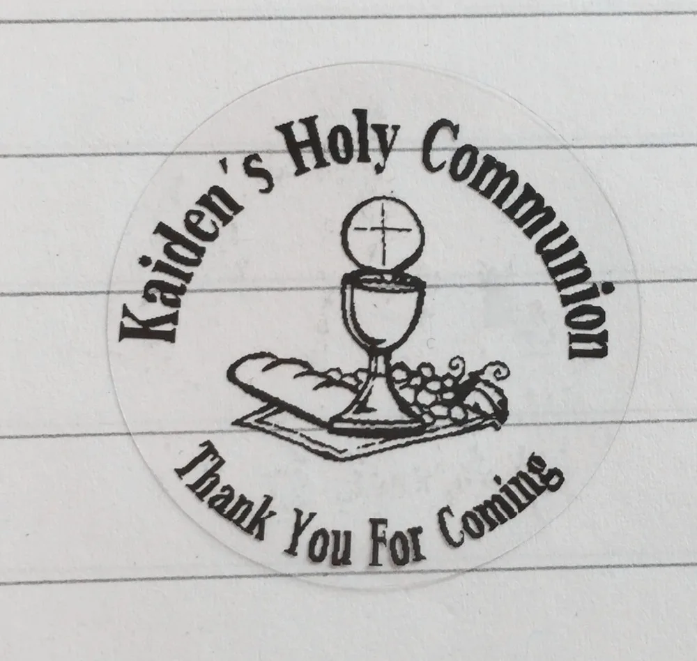 3 см персонализированные этикетки для маленьких мальчиков крещения причастия