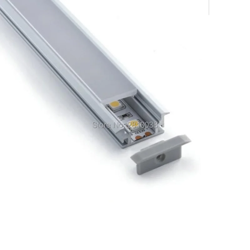 20 X 1M Sets/Lot Al6063 Linear flange led profile aluminum and T style led alu extrusion housings for ground floor light