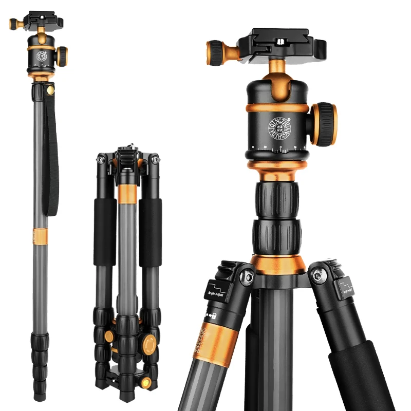 QZSD Q888C легкий штатив для цифровой видеокамеры DSLR монопод с быстроразъемным