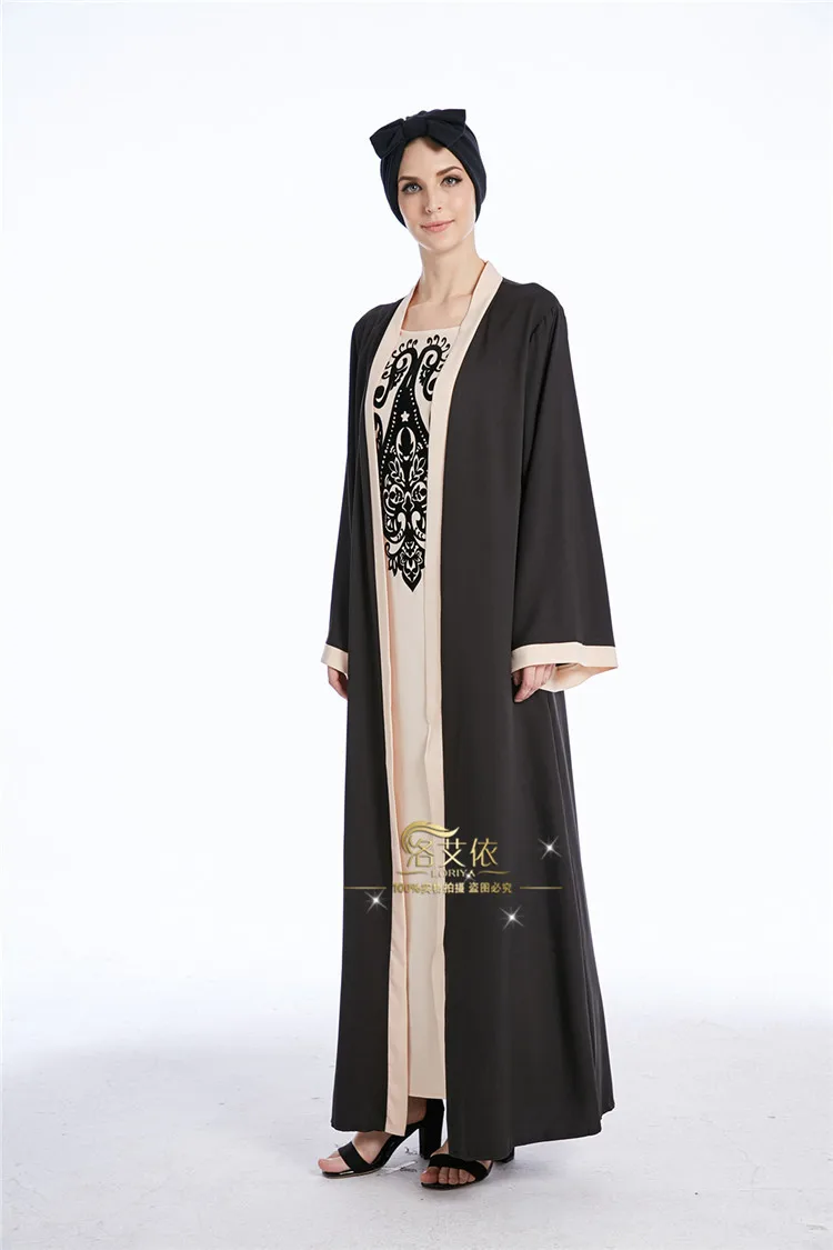 Fimtairah модное женское платье abaya поддельные две части Дубай Королевский желтый кафтан элегантный длинный Тобе абайя Черная Женская