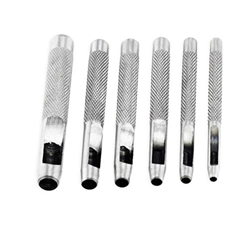 6 Pieces Set Hollow Hole Punch 3-4-5-6-7-8MM Leather Belt Paper Rubber Plastic Gasket Maker DIY Leathercraft Tools | Инструменты
