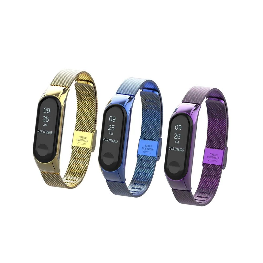 Роскошный ремешок на запястье с магнитной петлей для Xiaomi Mi Band 3 наручных часов
