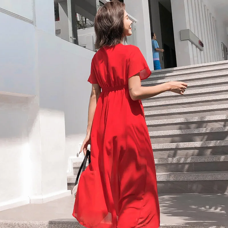 Летнее Новое Женское платье 2019 сексуальное облегающее элегантное Boho Maxi Винтаж