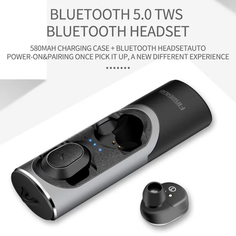 Беспроводная Bluetooth 5 0 гарнитура Fineblue XS TWS двойные мини наушники с разъемом HD