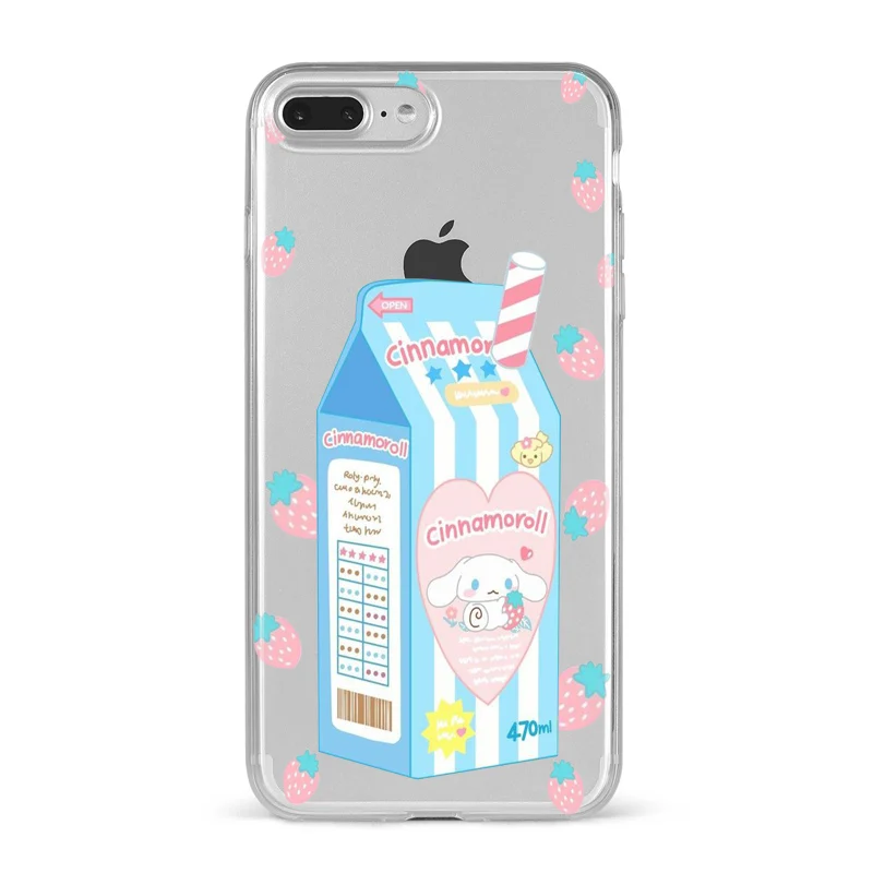 Милые Мультяшные животные Kawaii розовый Кот молоко чехол для телефона для Apple iPhone 8 7 6 6S Plus X 5 5S SE XS XR XS MAX Funda чехол для девочек - Цвет: TPU