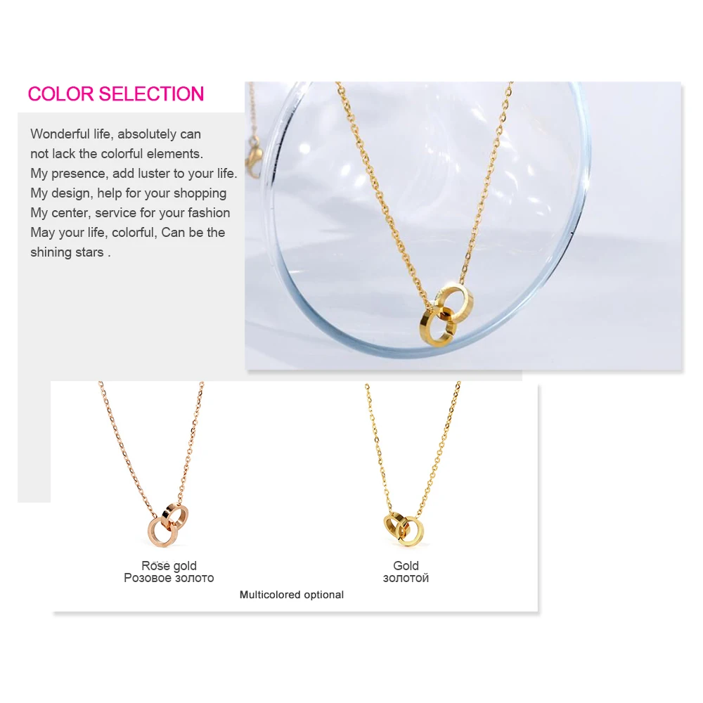 EManco 2019 Дамы Подвеска Цепи Ожерелье Набор Золото Из Нержавеющей Стали Мода