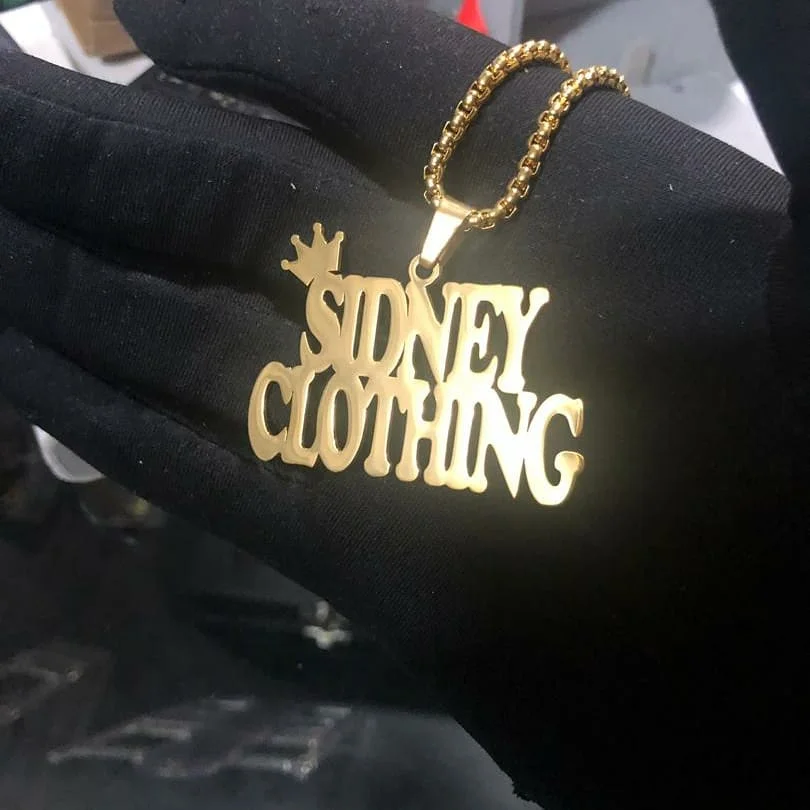 Ожерелье из нержавеющей стали с индивидуальным именем розовое золото сердце