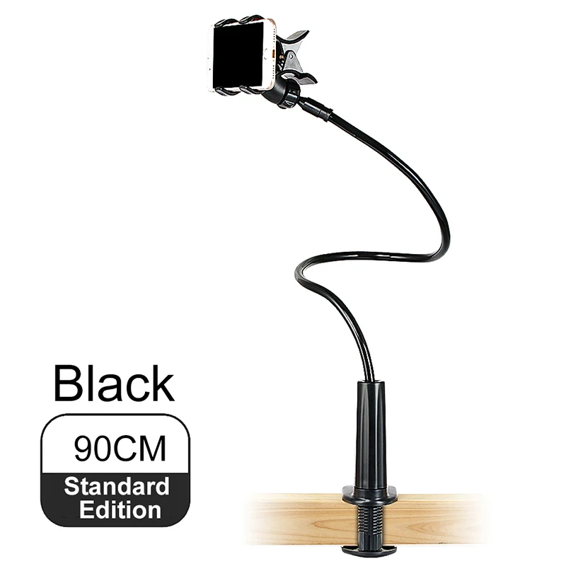 90cm Standard Black Gusgu универсальные стенты гибкий держатель ленивый мобильный телефон долго стоять руку кровать/Desktop клип кронштейн для Iphone/Xiaomi /Samsung - Цвет: 90cm Standard Black
