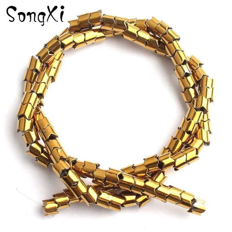 Бусины Из Гематита в форме трубки для изготовления ювелирных изделий бусины из