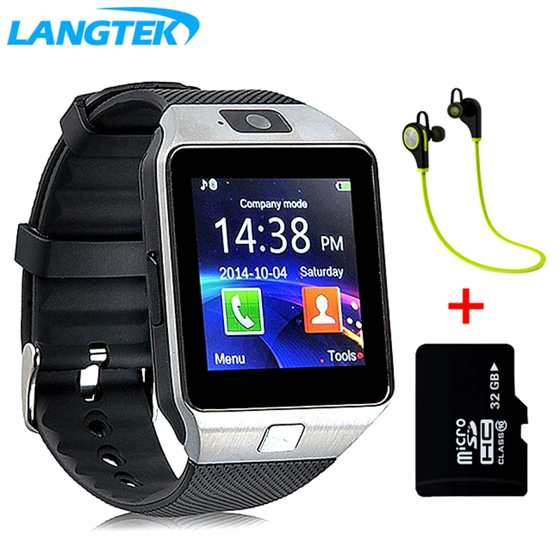 Langtek DZ09 Bluetooth Smart Watch Sport шагомер с сим Камера Smartwatch для Android телефон | Электроника