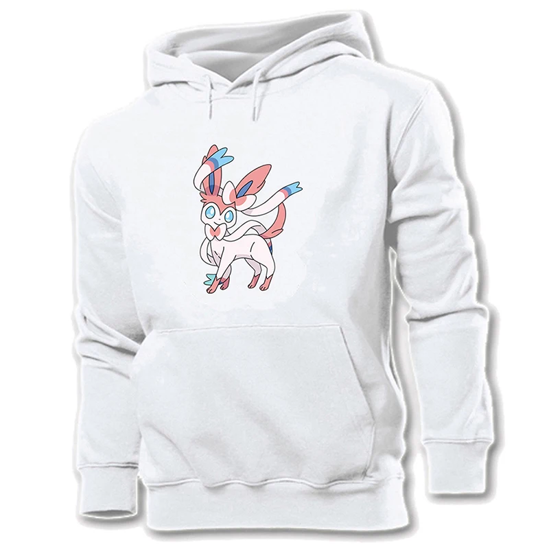 Милый мультяшный Покемон Jolteon Sylveon vaporion Umbreon Leafeon мужская толстовка с капюшоном