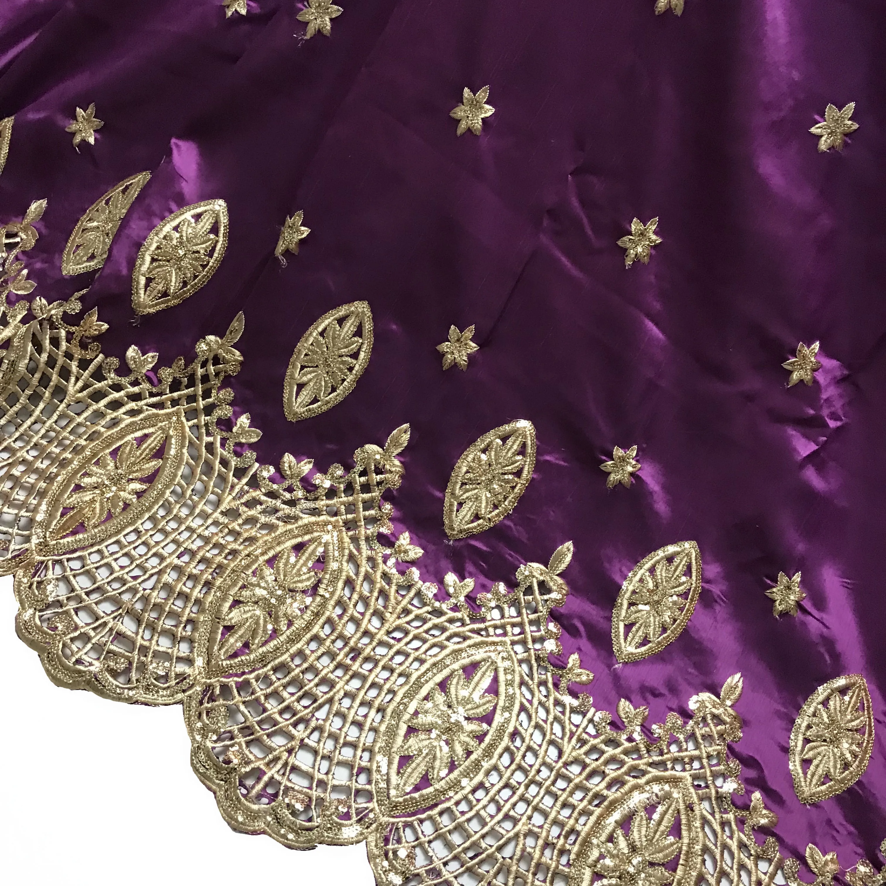 Фиолетовые нигерийские Свадебные африканские платья для женщин кружевная ткань