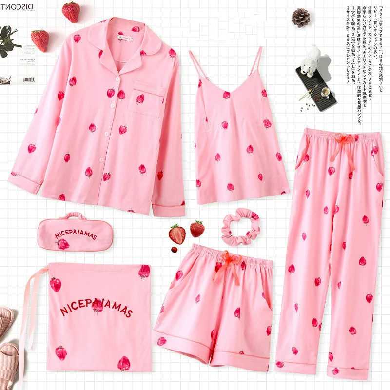 Пижама женская мягкая из хлопка 7 шт.|Комплекты пижам| |