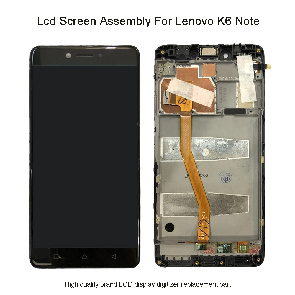 Качественный ЖК-дисплей для lenovo K6 Note, ЖК-дисплей, сенсорный экран, дигитайзер, Замена для lenovo K6 NOTE, дисплей k53a48, ЖК-сборка
