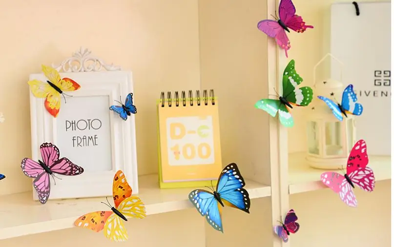 24 шт. 3D Креативные Свадебные подарки настенные наклейки Buterfly праздничные
