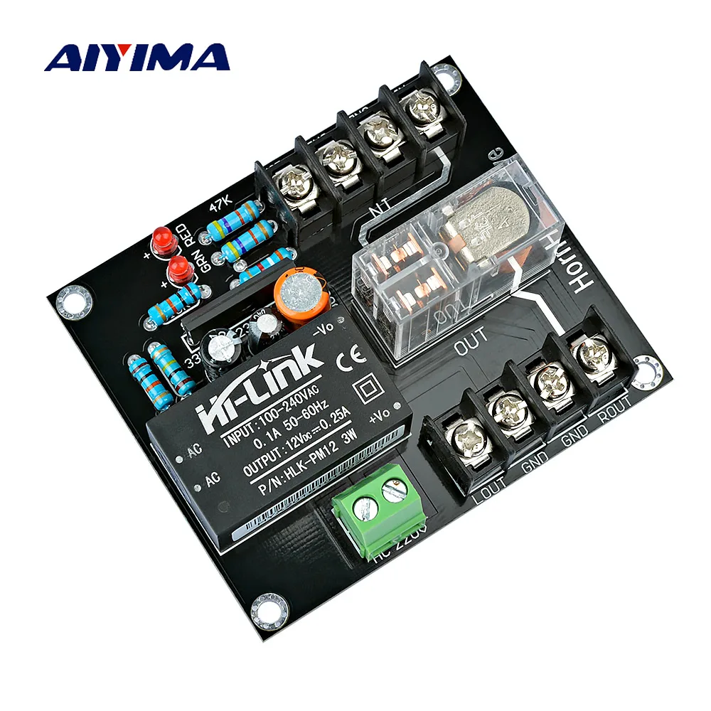AIYIMA 2.0 Omron Speaker Protection Board kit parts reliable performance 2 channels 150w Assembled board For HIFI Amplifier DIY