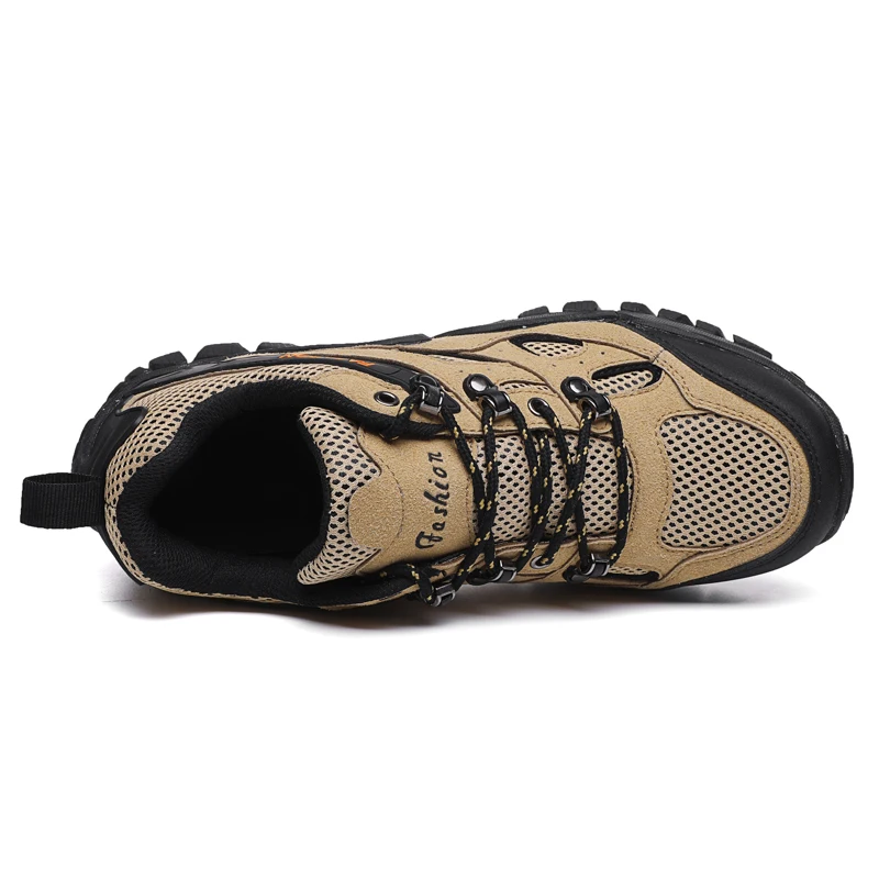 

New Men Comfortable Sneakers Waterproof Shoes Hiking Shoes Leather Sneakers Man Hiking boots Anti-skid Outdoor Sports Shoes
