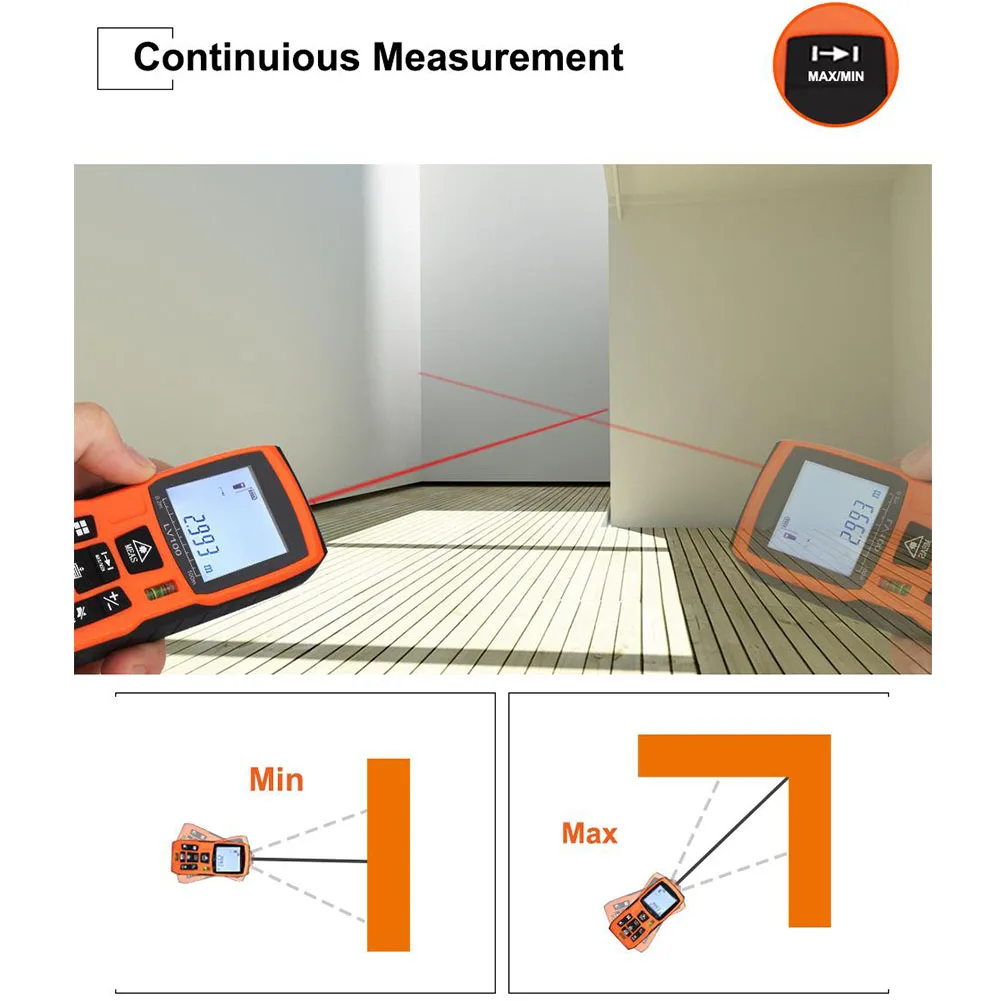 Портативный ленточный тестовый инструмент измеритель расстояния цифровой