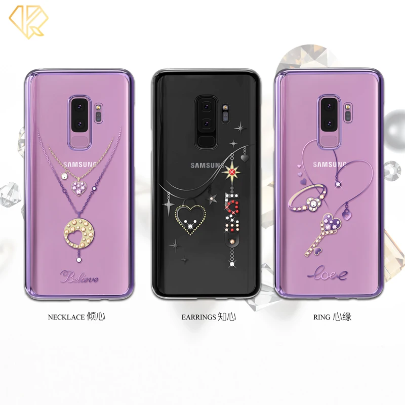 Оригинальный чехол Kingxbar со стразами для Samsung S9 роскошные чехлы с покрытием из