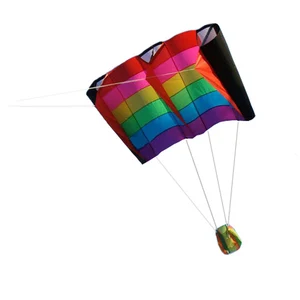 Профессиональный 230 см многоцветный Однолинейный парафтолмягкий воздушные змеи цвета радуги с летающими инструментами для пляжа