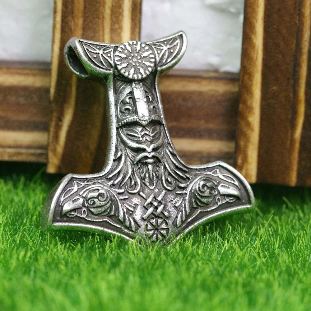 LANGHONG легендарный амулет Odin Подвеска Ожерелье скандинавские Викинги Молот с