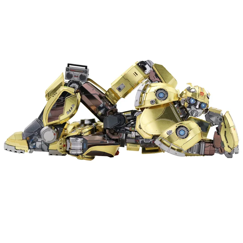 

Металлический 3D-пазл MU Bumblebee T6 для сборки своими руками, наборы моделей, лазерная вырезка, головоломки, игрушки YM-L066