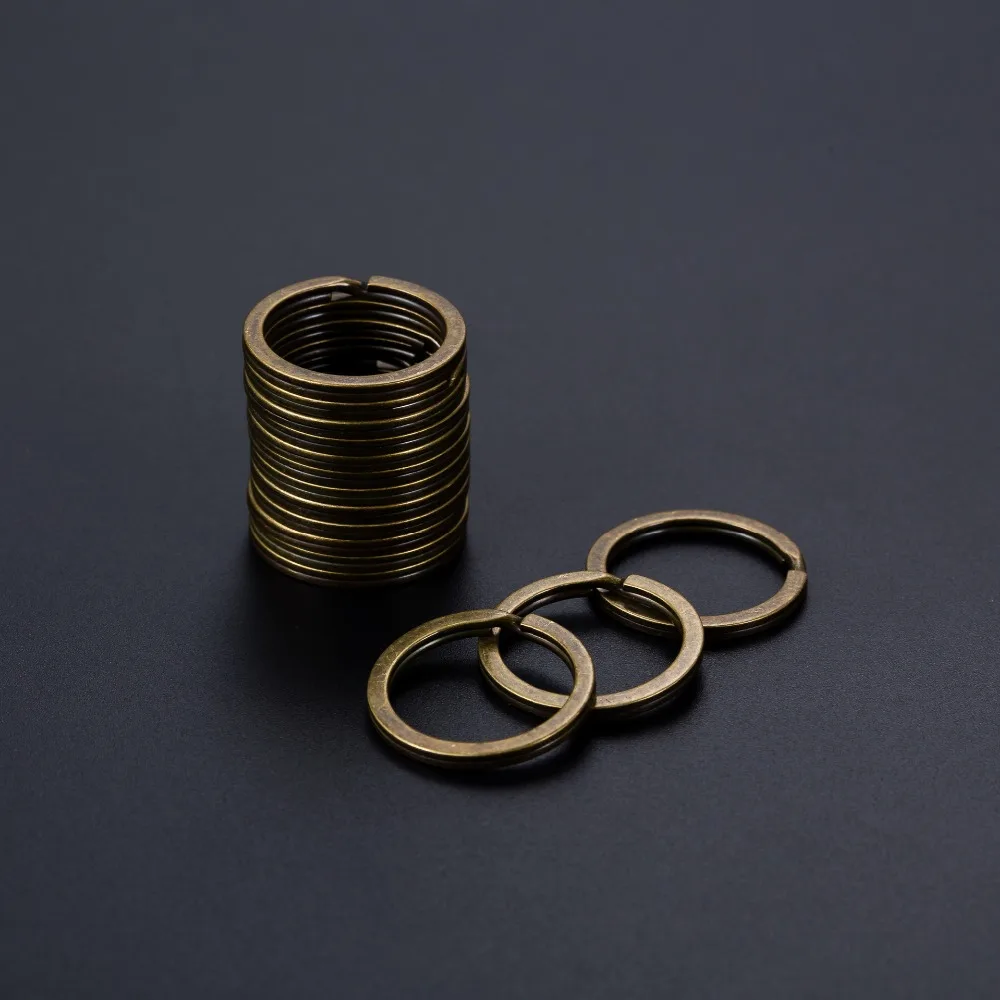100 шт. DIY брелок металлический Винтаж бронза никель разрезной 20 мм 25 28 30 32 35 разъемы
