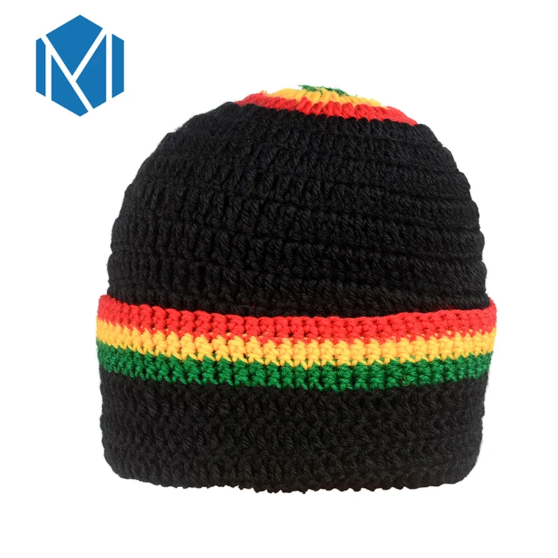 Новинка 2018 женская и мужская вязаная шапка в полоску с бантом Jamaica Bob Marley Rasta Beanie