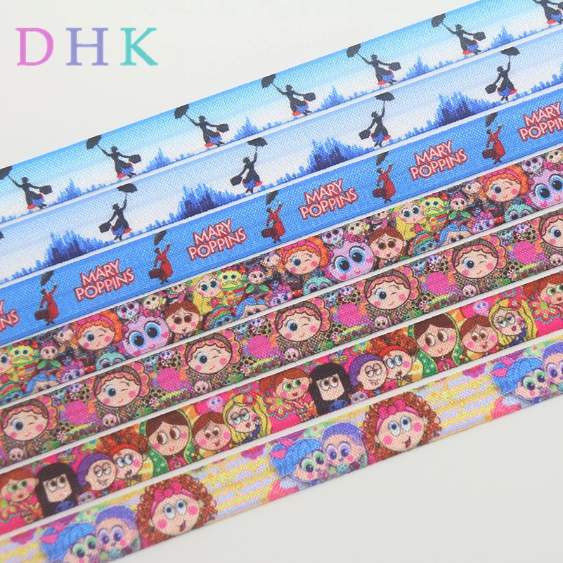 DHK 5/8 'Ƌ ярдов Мэри мультфильм печатных Сложите эластичный враг стрейч лента