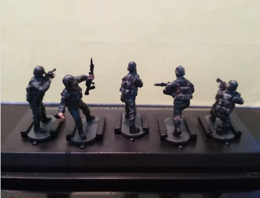1/72 P808 Современная Группа солдат 5 готовые цветные изделия модель резервуара