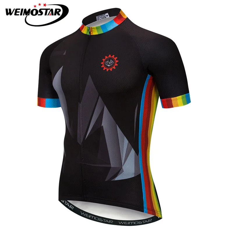 

Weimostar Brand Cycling Jersey Black Men Summer MTB Bike Jersey Downhill Bicycle Shirt Quick Dry pro team Cycling Clothing Ropa