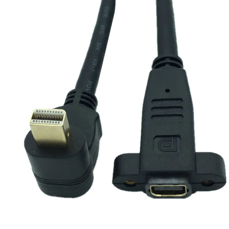 Thunderbolt 2 Mini DisplayPort штекер гнездо 90 градусов вверх и вниз влево вправо угловой с
