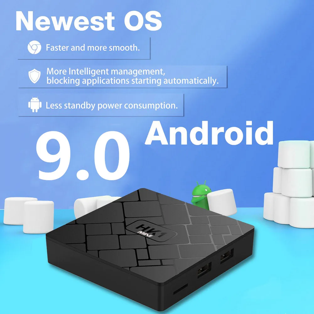 ТВ приставка HK1 Мини Android 9 0 Смарт Rockchip RK3229 четырехъядерный WIFI 2 4G 3D 2GB16GB H.265 4K HD