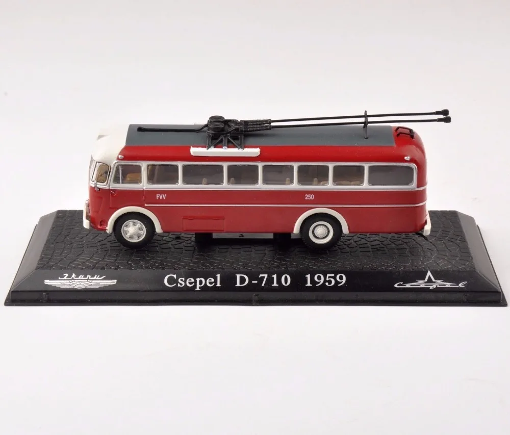 Специальный детский игрушечный трамвай 1/72 соотношение литье под давлением Коллекция Модель 1: 72 соотношение литье под давлением красный Csepel1959 модель автобуса игрушечный автомобиль