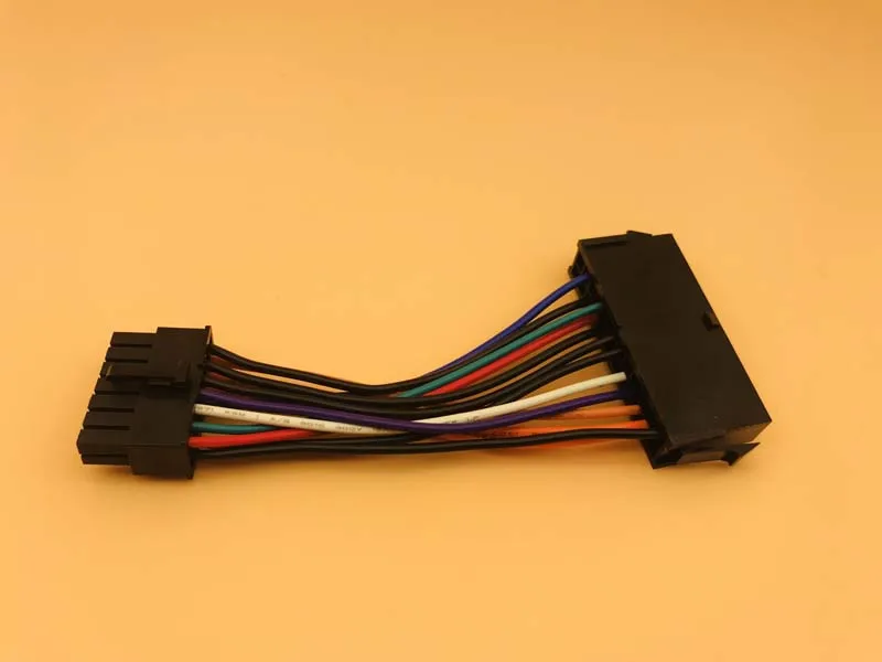 Новый кабель питания 10 см 18AWG провод ATX 24 контактный к 14 адаптер для Lenovo IBM Dell Q77 B75 A75
