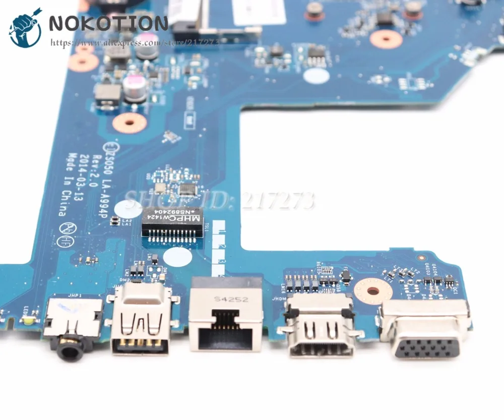 NOKOTION для hp павильон 15-R Материнская плата ноутбука SR1SE N3520 ZSO50 LA-A994P 761541-601 761541-001 759878-001 аккумулятор большой емкости