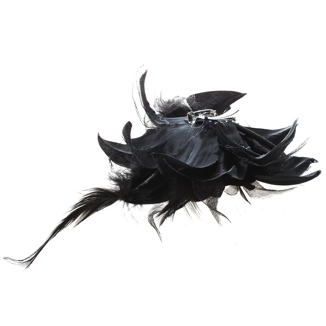 Роза Цветок Шляпа заколка для волос брошь булавка черные вечерние подарок леди |