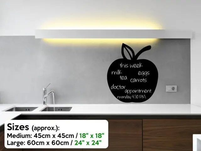 2016 Новинка vineyl Apple Мел доска Стикеры Кухня Обеденная Бесплатная стены | Дом и сад