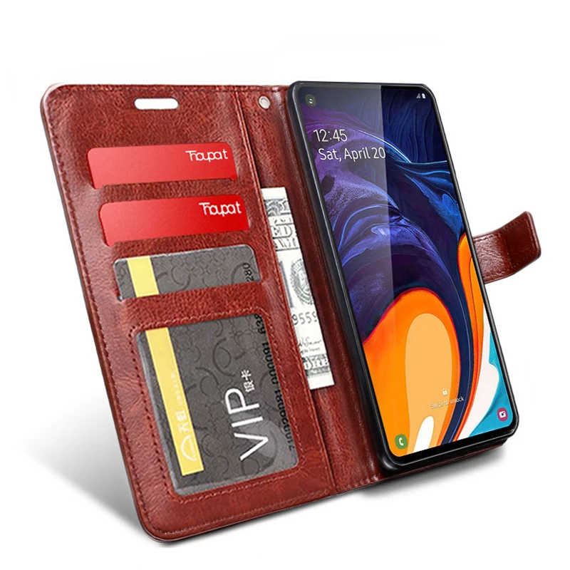 Чехол для samsung Galaxy A60 кошелек Кожаные чехлы книга уникальная фоторамка откидная