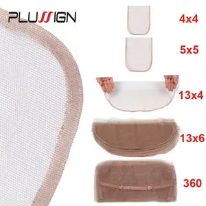 Лучший 4x4 5x5 13x4 13x6 360 Топ швейцарский кружевной фронтальный закрытие чистая основа парик волос Плетение Сеть Оптовая Продажа 5 шт.лот