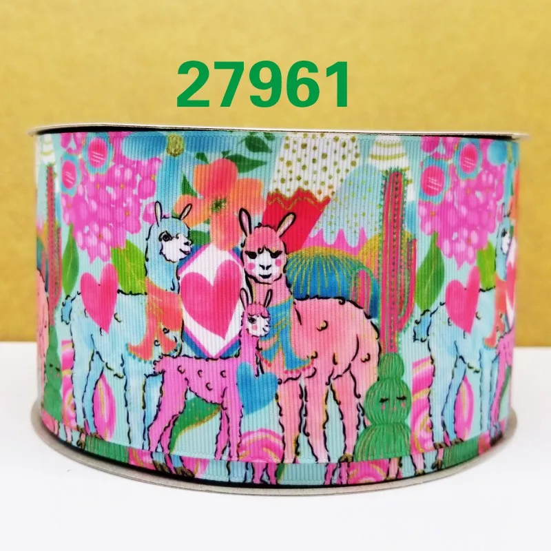 Бесплатная доставка 50 ярдов мультфильм печатных grosgrain ленты 27962 | Дом и сад