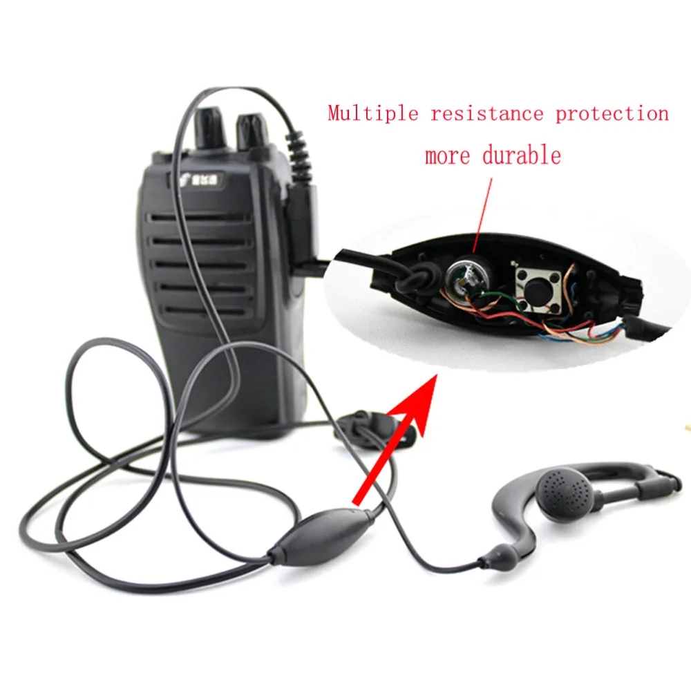 10XMic гарнитура/наушники для Baofeng UV 5RvUV 5R 5RE B5 BF 888S 3R 100 UV82 Walkie Talkie dualband радио
