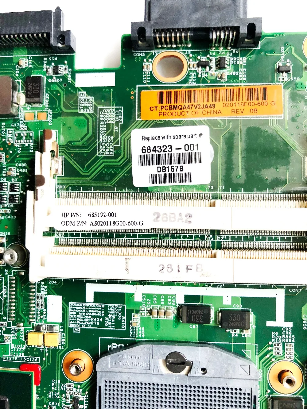 Оригинальная для HP 6560B 8560P материнская плата QM67 HM6470M 1 ГБ 684323 001 протестированная