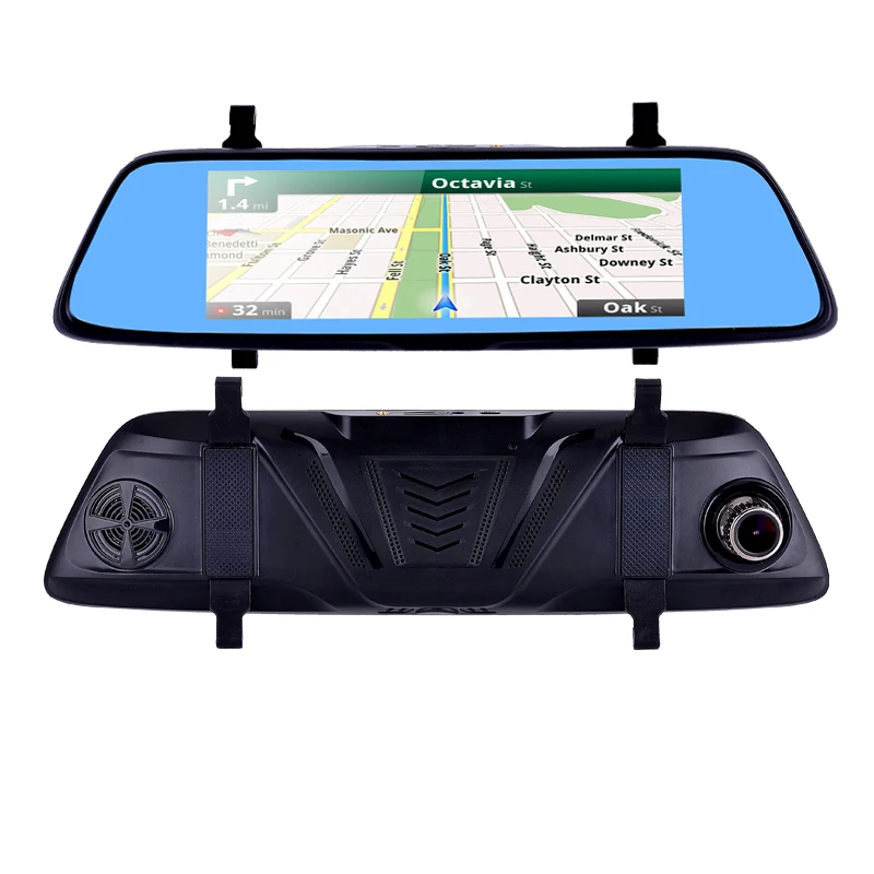 Автомобильный видеорегистратор зеркало заднего вида 7 дюймов 4G GPS навигация